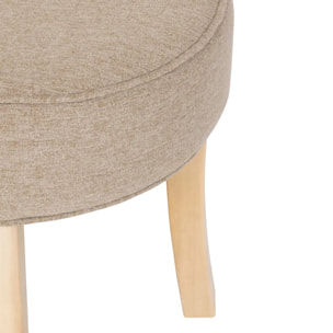 Tabouret "Adriel" peuplier beige D35x35cm