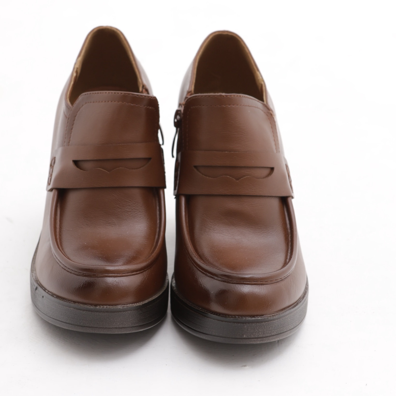 TRONCHETTO MOCASSINO TACCO MARRONE