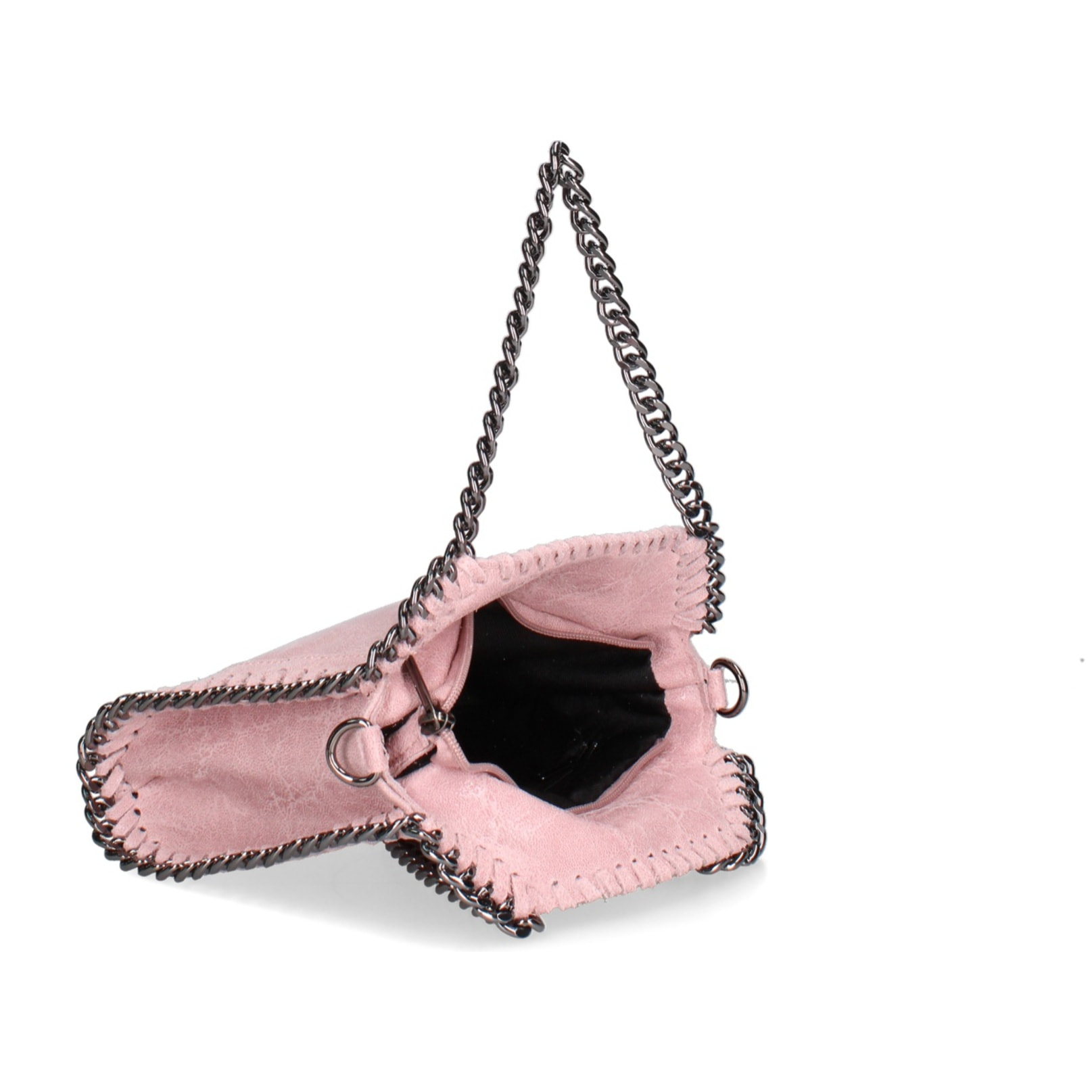 Borsa a mano da donna Made in Italy - Modello Zefira Chic - Pelle scamosciata stampata - 23.0 x 20.0 x 7.0 cm