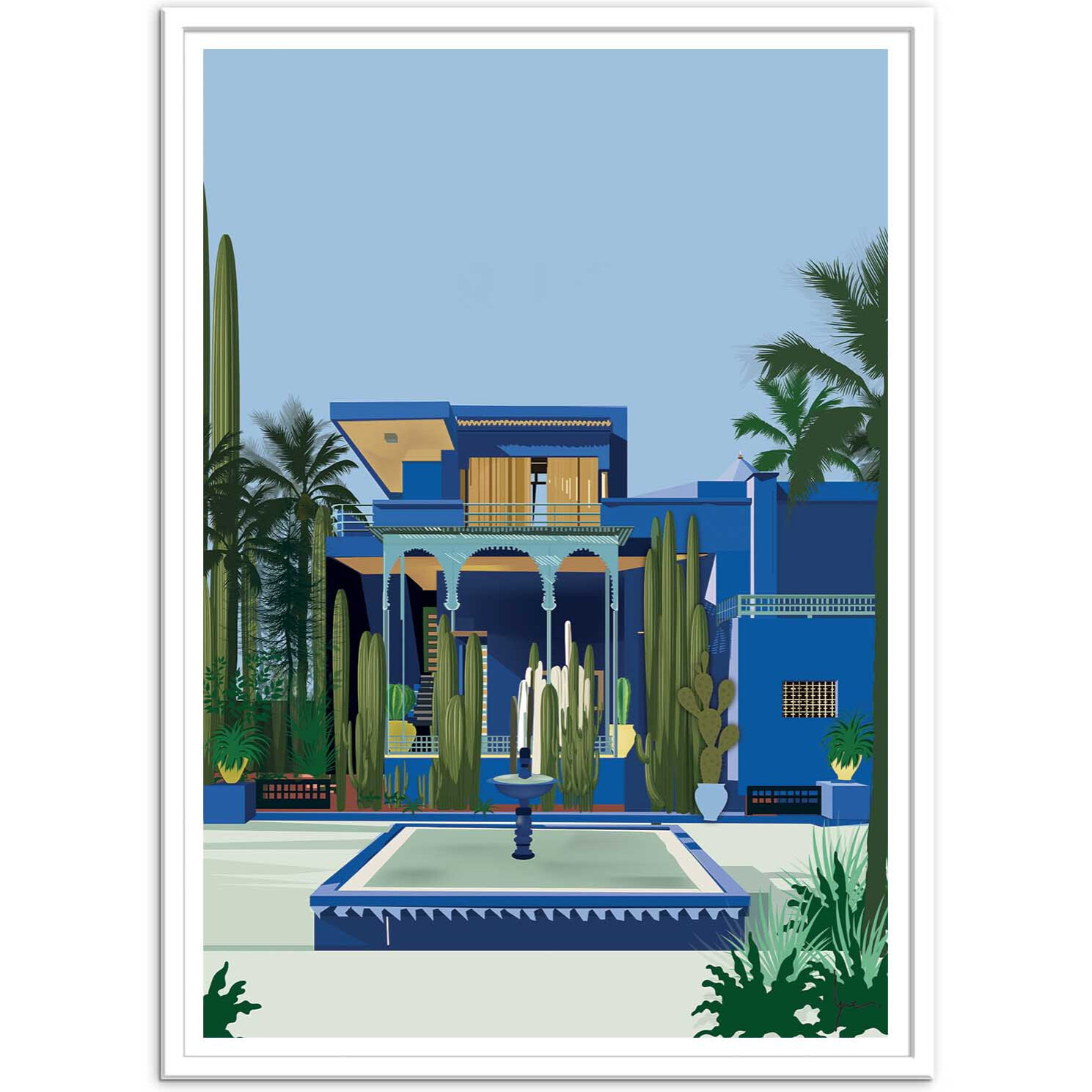 Affiche - Jardin Majorelle Marrakech - LPX Illustration