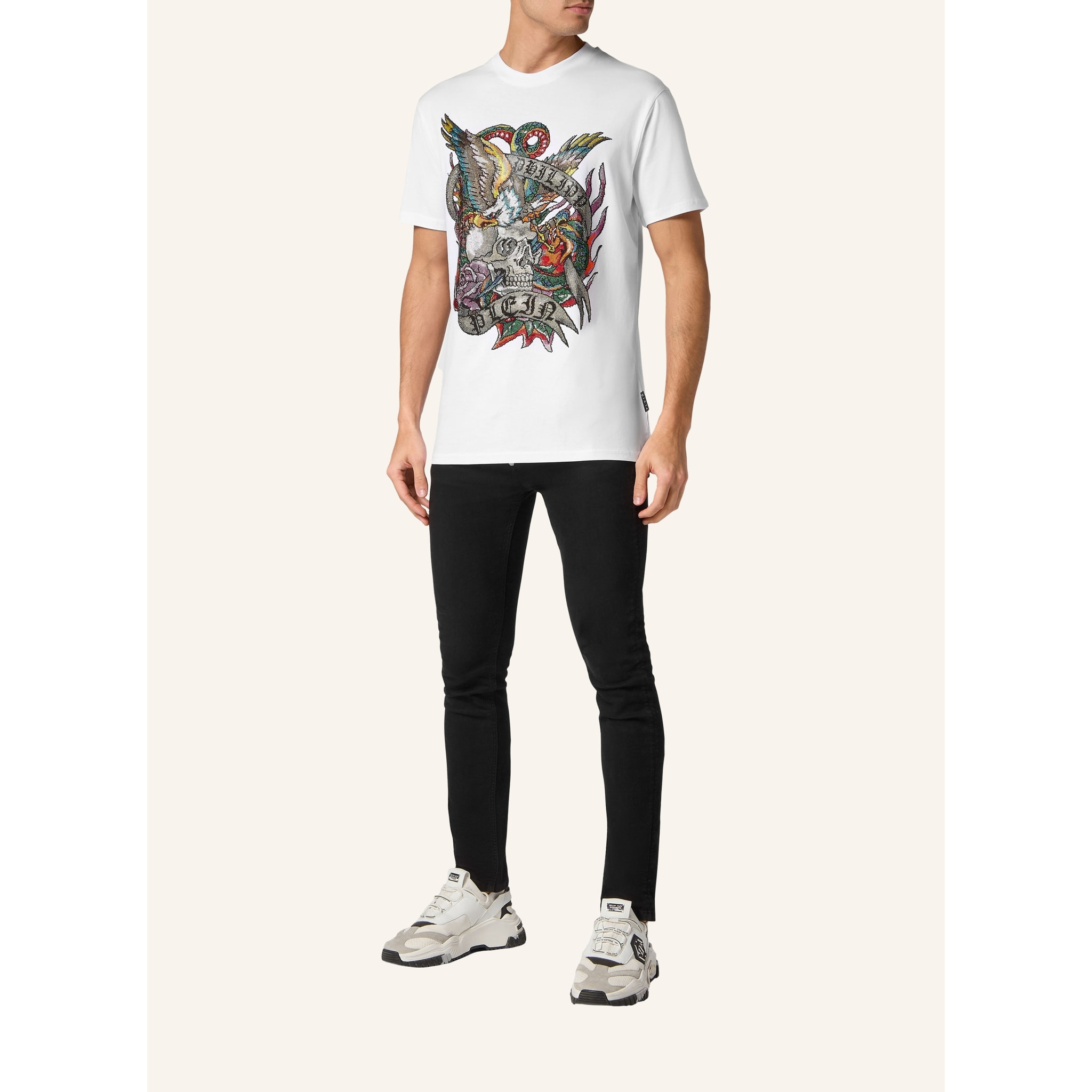 PHILIPP PLEIN T-Shirt Round Neck TATTOO