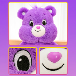 Peluche extrasuave y mullido. Diseño osito morado compartir. 65 cm.