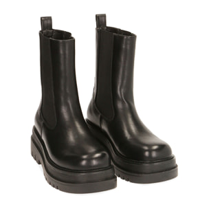 Botas Chelsea negras, plataforma de 5,5 cm.