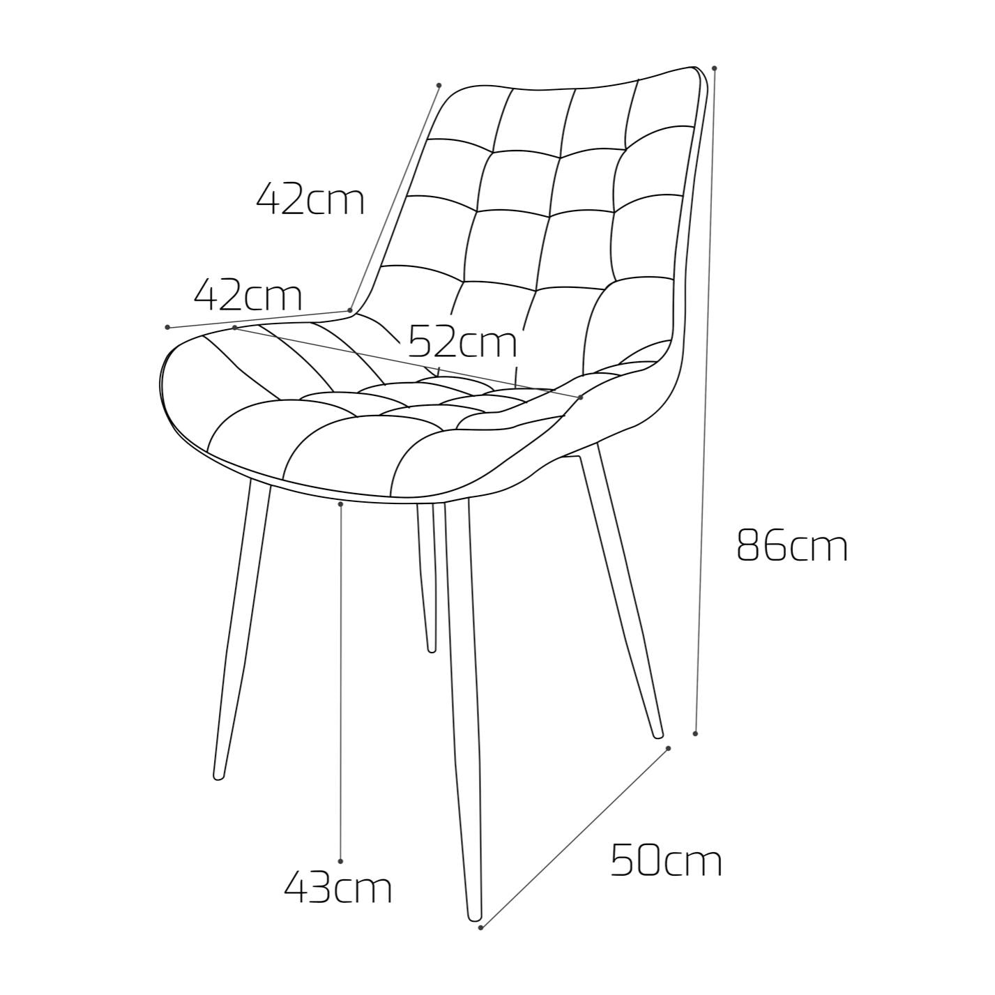 SHANGHAI - Set di 2 sedie di design in leatherette imbottita e trapuntata. Set di 2 sedie da pranzo, ufficio, studio. Sedute in ecopelle colore marrone effetto cuoio