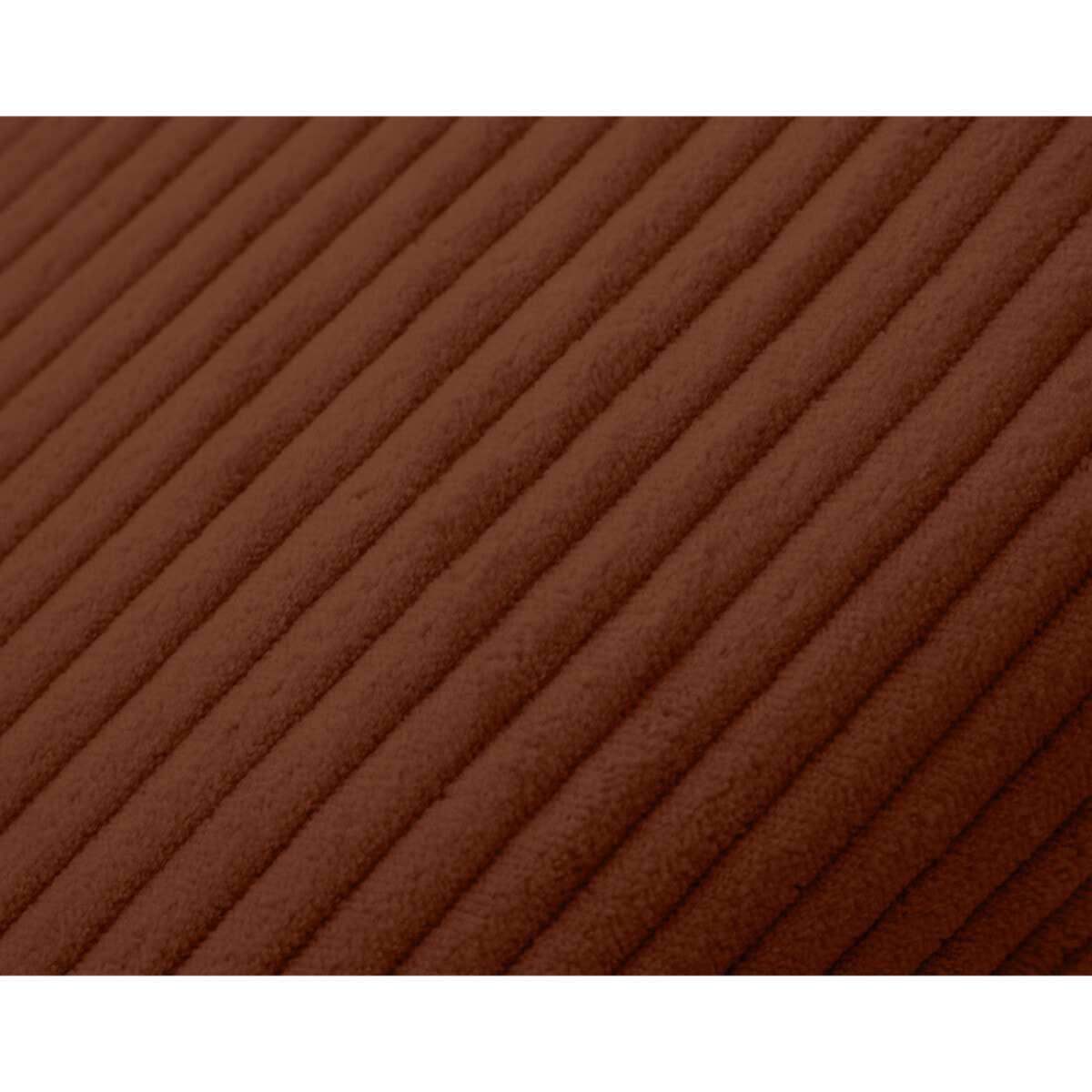 Larson - canapé droit 3 places convertible avec coffre en velours côtelé - Terracotta