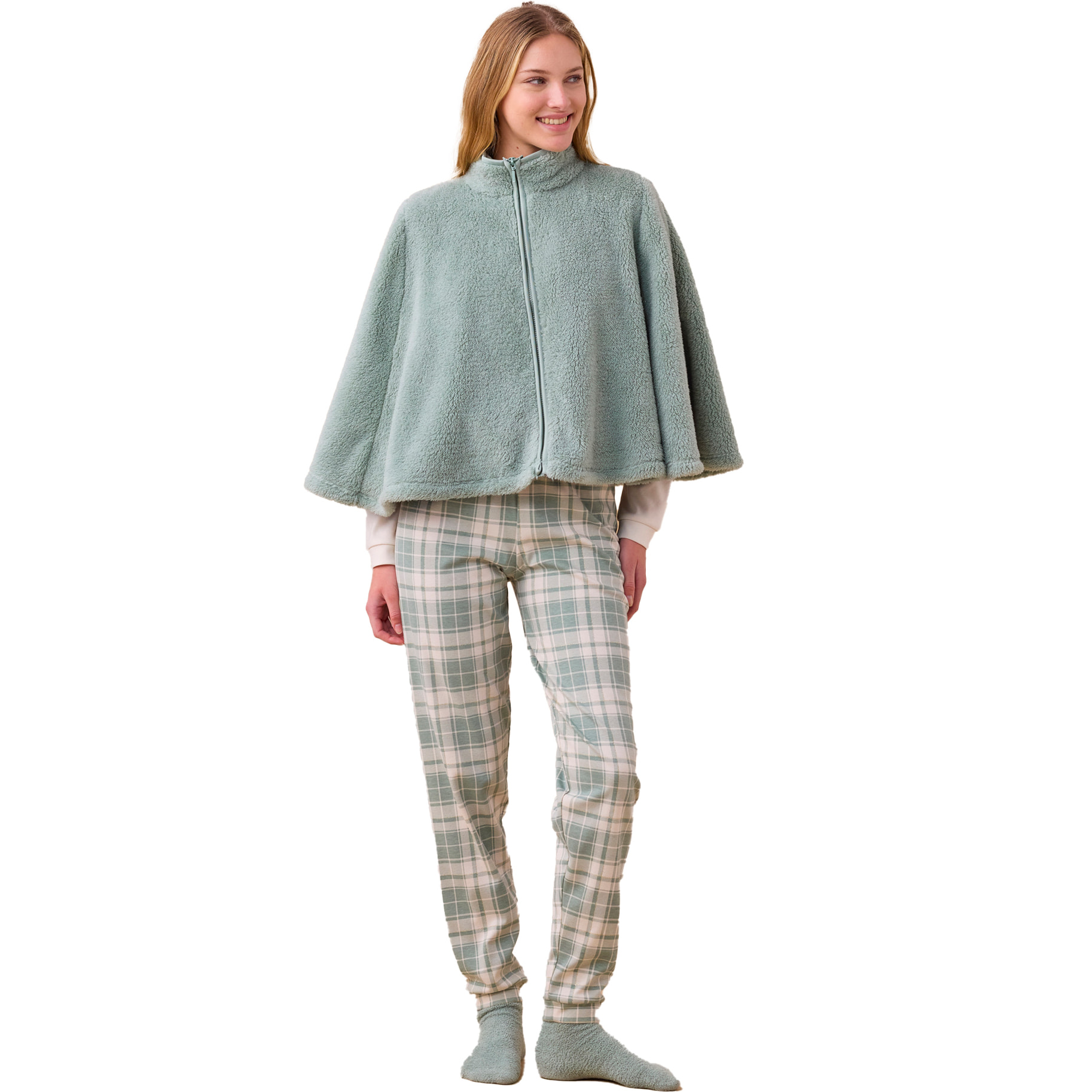 Poncho donna eco pelliccia articolo lurex Noidinotte