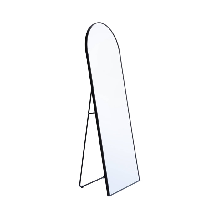 Miroir sur pied en aluminium 60 x 165 x 2.8 cm noir - Justin