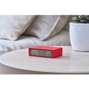 Réveil LEXON Flip Mini de Voyage Rechargeable Rouge