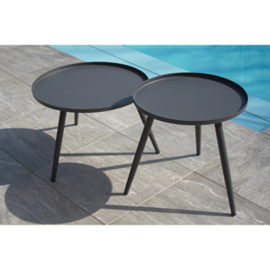 CAPRI - Salon de jardin 4 places en corde tissée et acier