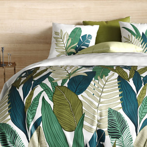 Parure housse de couette imprimé 100% coton - beleme - vert