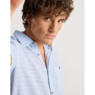 Camisa Manga Corta Azul - Socra