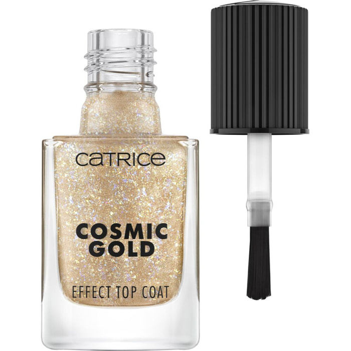 Effect Top Coat - Top coat avec paillettes irisées effet or liquide