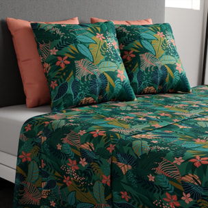 Parure de draps 100% coton imprimé - zania - fougère