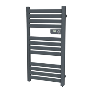 sèche-serviettes sans fluide lames plates gris 500W