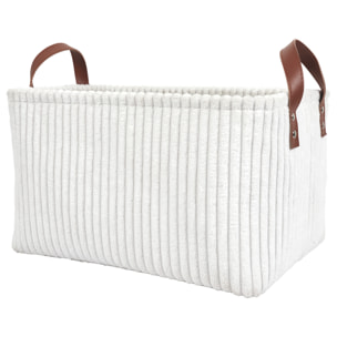 Panier Rangement Blanc X3 H20cm