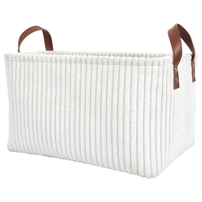 Panier Rangement Blanc X3 H20cm