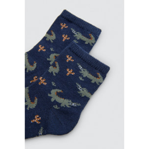 Confezione da 4 calzini per neonato con stampa coccodrillo