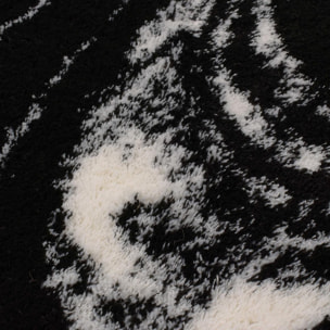 Tapis shaggy tissé motif abstrait KEBE