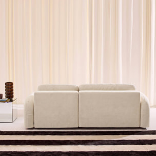 Canapé d'angle réversible convertible 3 places tissu avec coffre NOUMA