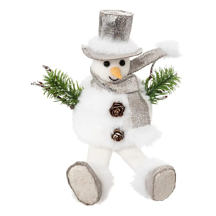 Bonhomme de neige assis 19cm