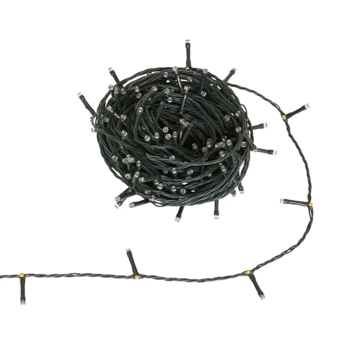 Guirlande lumineuse extérieure solaire 200 LED blanc froid l.20m