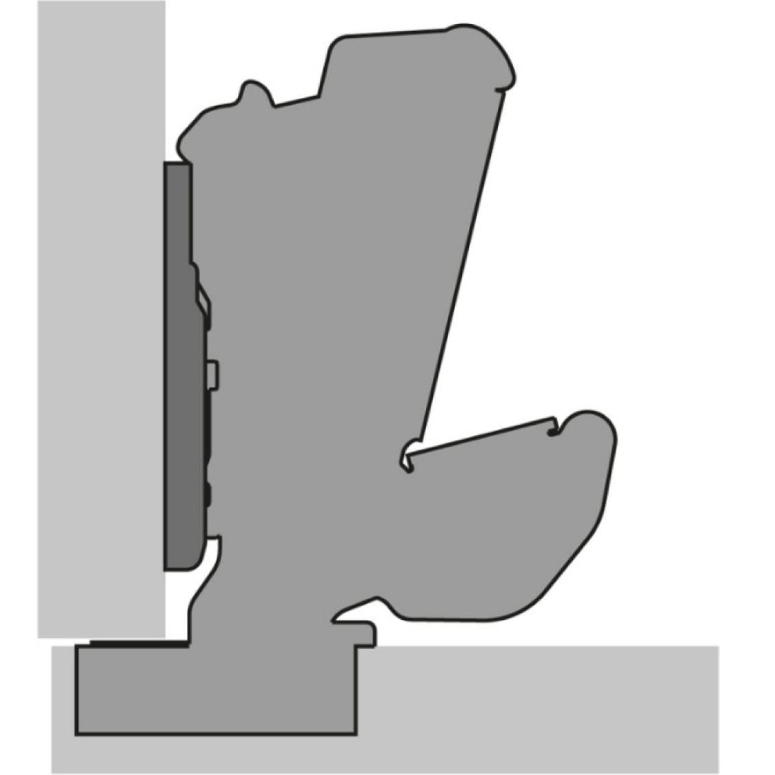 Charnière HETTICH Sensys 8657i - Base 12,5 mm TH 52 - À visser - 9099540