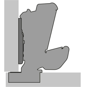 Charnière HETTICH Sensys 8657i - Base 12,5 mm TH 52 - À visser - 9099540