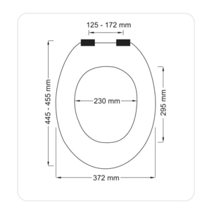 Abattant wc Thermo dur avec frein de chute NEELA Aqua - Charnières ABS Chromé Spirella