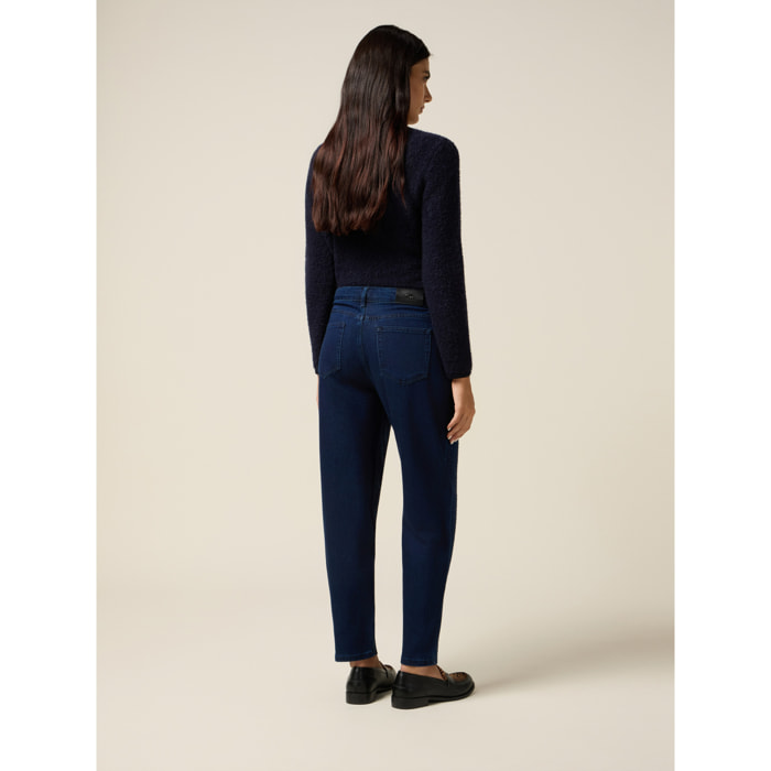 Oltre - Jeans regular con cristalli - Blu