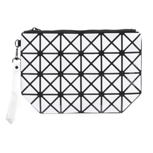 Zerbolò bolso clutch con diseño geométrico, de PVC.