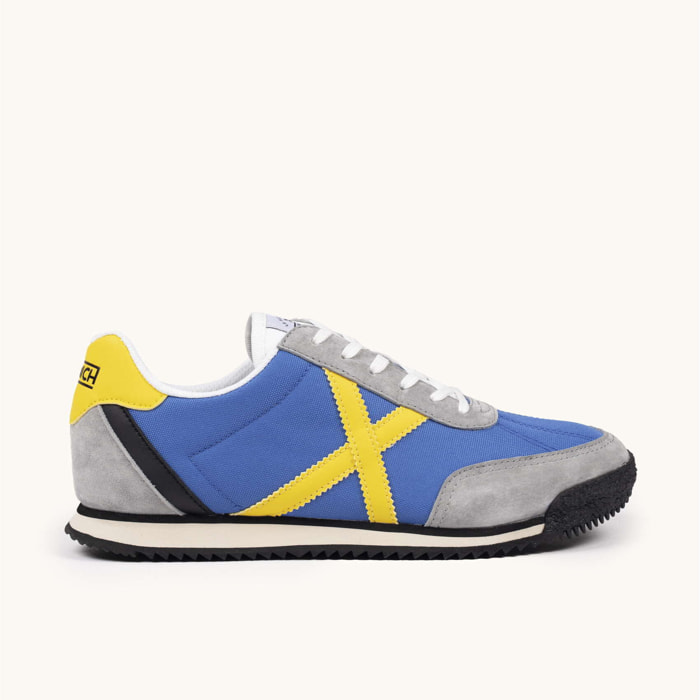 Zapatilla de Inspiración Retro años 70 en Azul y Gris MUNICH RIBER 12