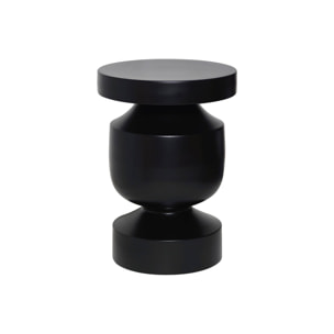 Table d'appoint. bout de canapé. table de chevet en métal coloris noir. Alma. Ø30.5 x H 46.5cm