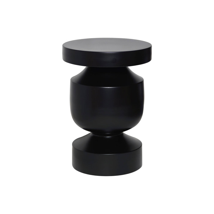 Table d'appoint. bout de canapé. table de chevet en métal coloris noir. Alma. Ø30.5 x H 46.5cm