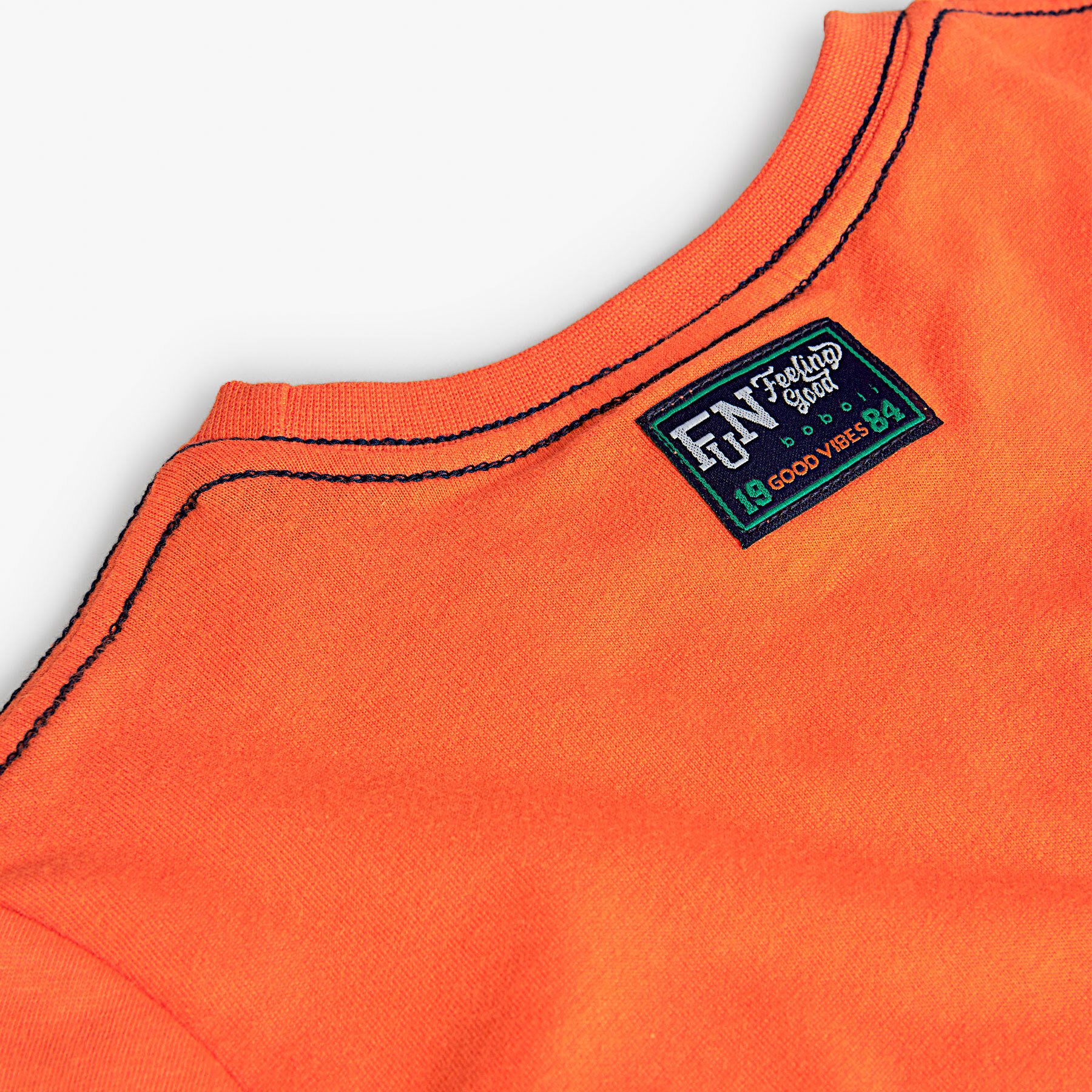 Camiseta niÃ±o estampada, mangas cortas, naranja, 508160