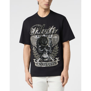 PHILIPP PLEIN Round Neck T-Shirt Skull Tennis