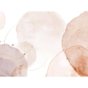 Papier peint abstrait aquarelle nude et terracotta Intissé