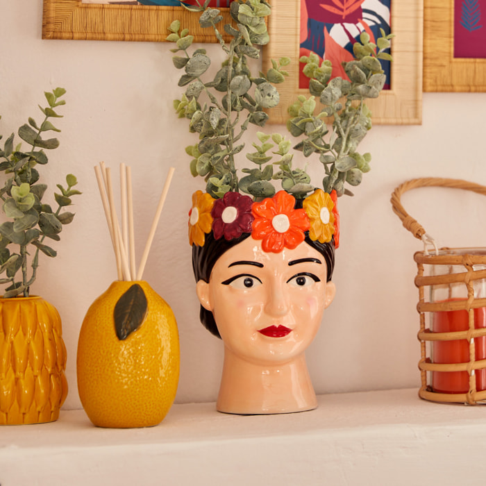 Vase tête de femme "Yuca" céramique H18,2cm