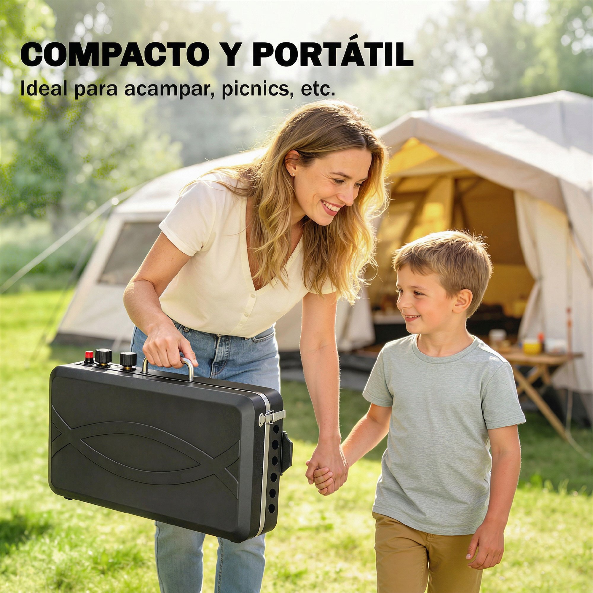 Barbacoa de Gas Portátil 2 en 1, Barbacoa de Gas Propano 7 kW de Mesa o de Pie con Plancha Grande, Patas Desmontables, Protectores de Viento, para Picnic, Camping, Negro