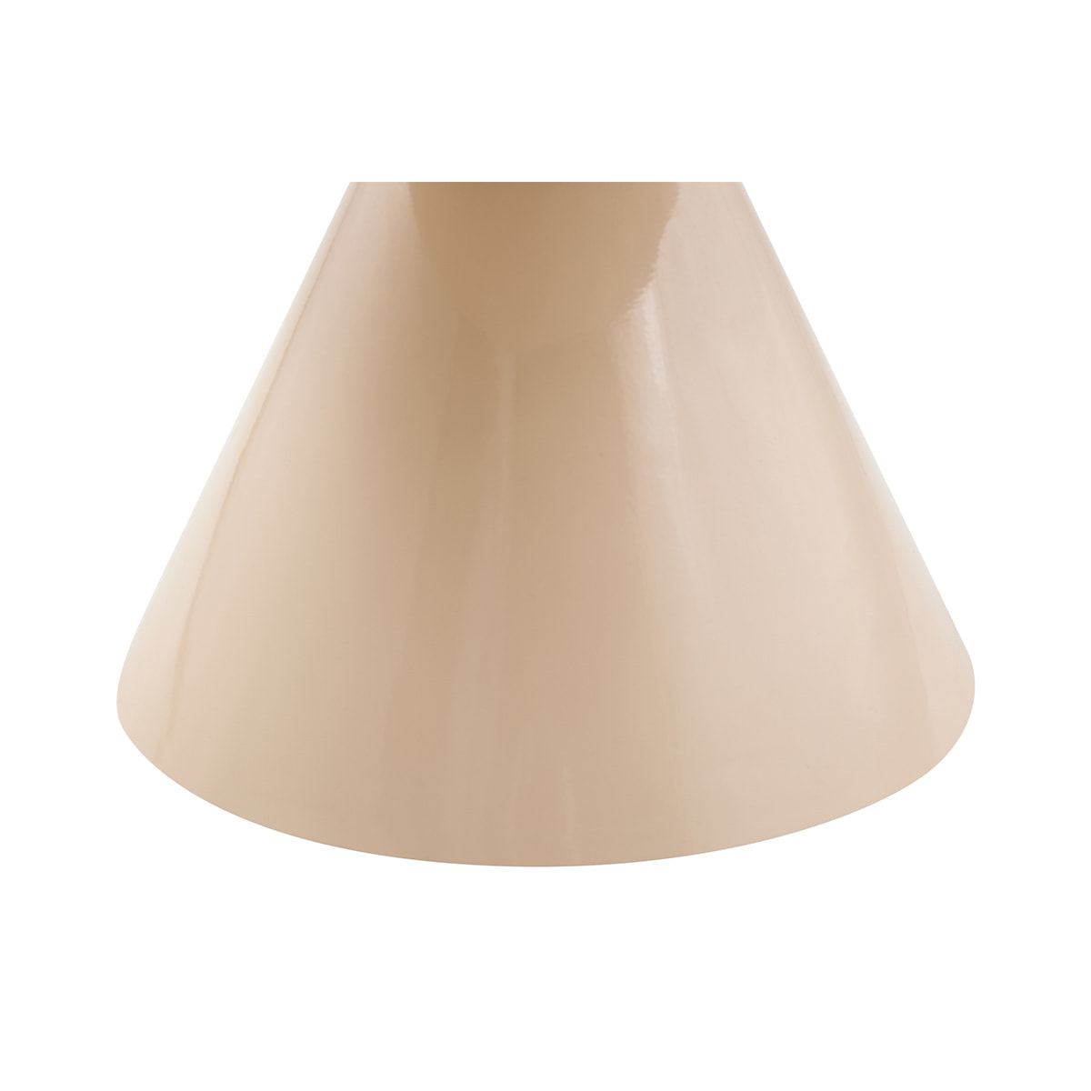 Table basse ronde en métal émaillé beige D59 cm AMINA