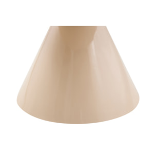 Table basse ronde en métal émaillé beige D59 cm AMINA