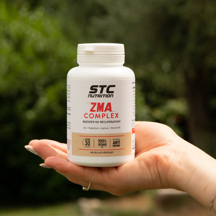 ZMA Complex - Booster de récupération - Complément alimentaire à base de Zinc, Magnésium, L-Arginine et Vitamine B6 - 120 gélules - Cure de 30 j