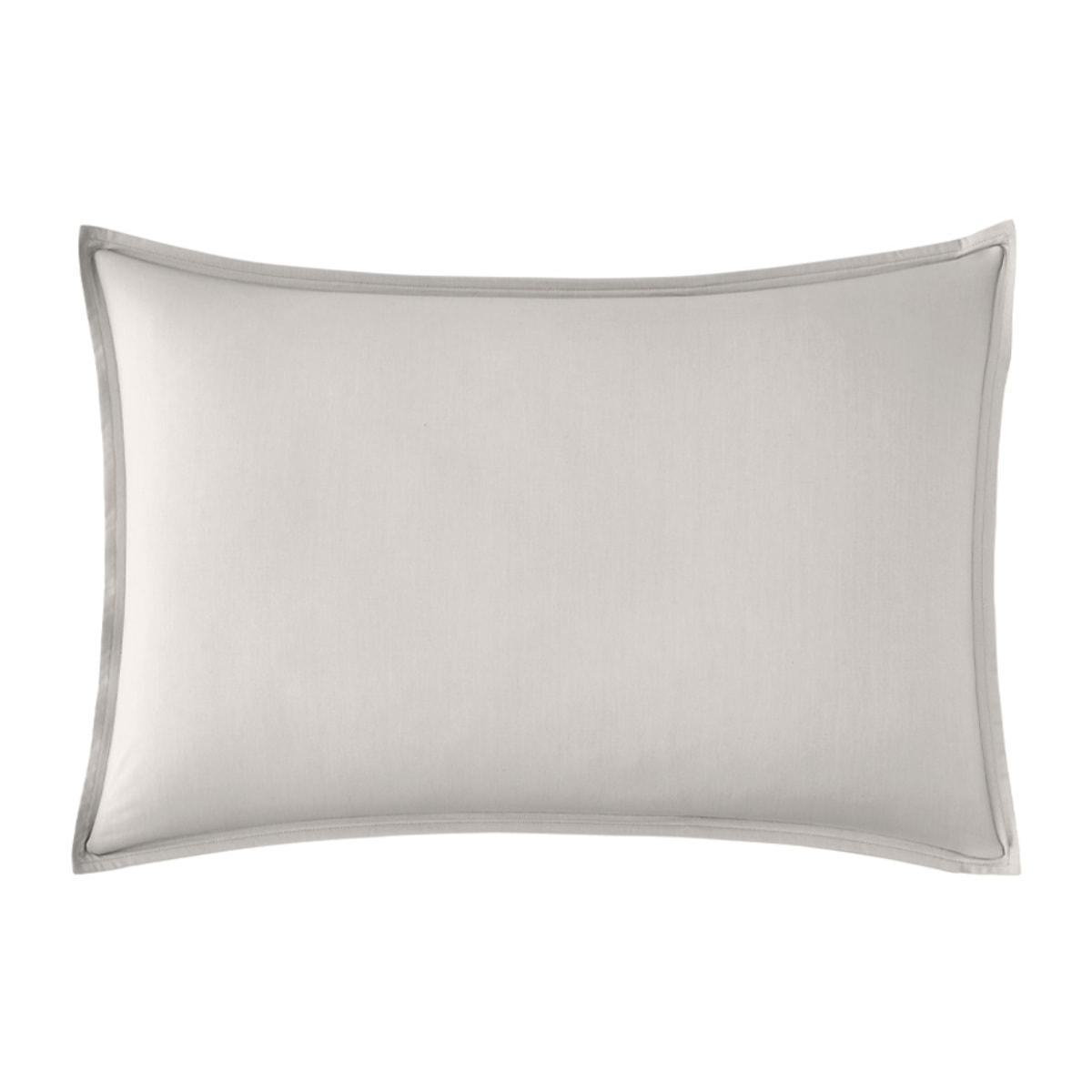 Taie d'oreiller unie en percale de coton, PREMIÈRE, Gris Perle