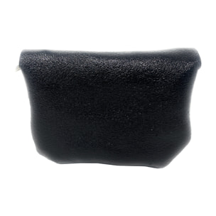 Chicca Borse Portamonete Donna in Pelle Nero Metallico