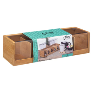 Boîte à thé 5 compartiments bambou