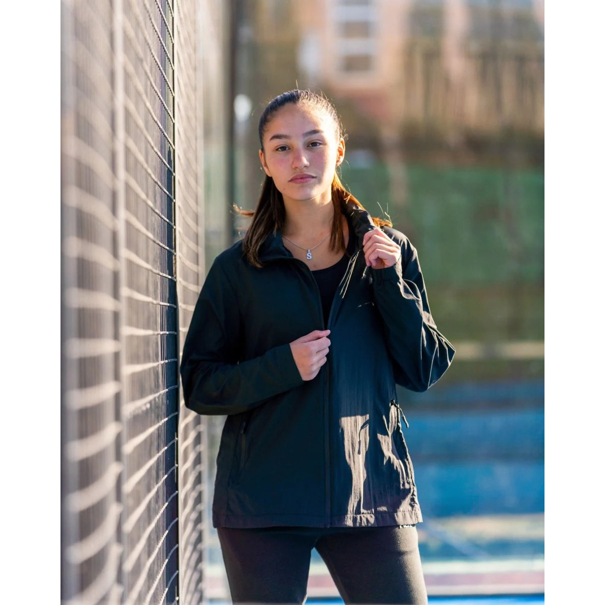 Cortavientos mujer TEAM negro