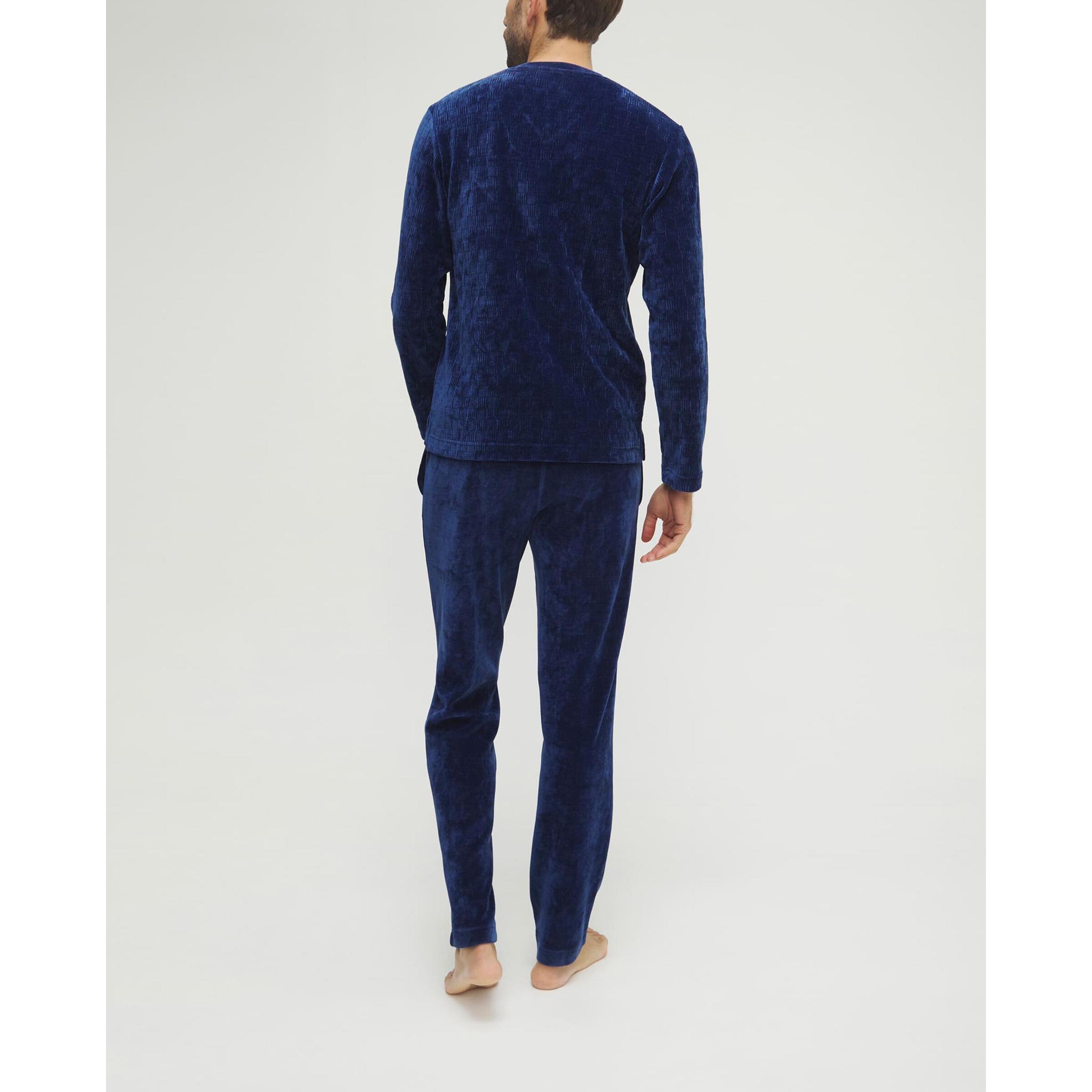 Pijama hombre terciopelo cuadritos