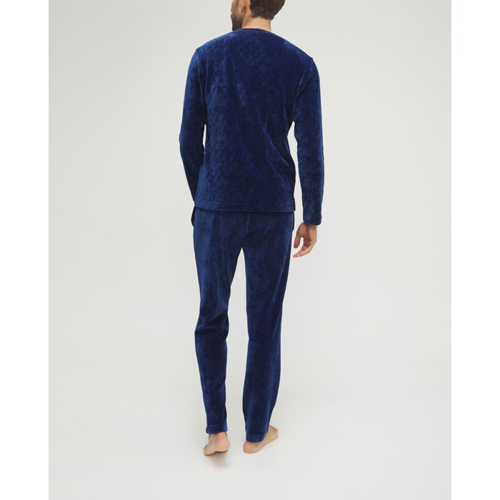 Pijama hombre terciopelo cuadritos
