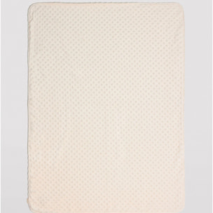 Copertina per neonato a pois avorio