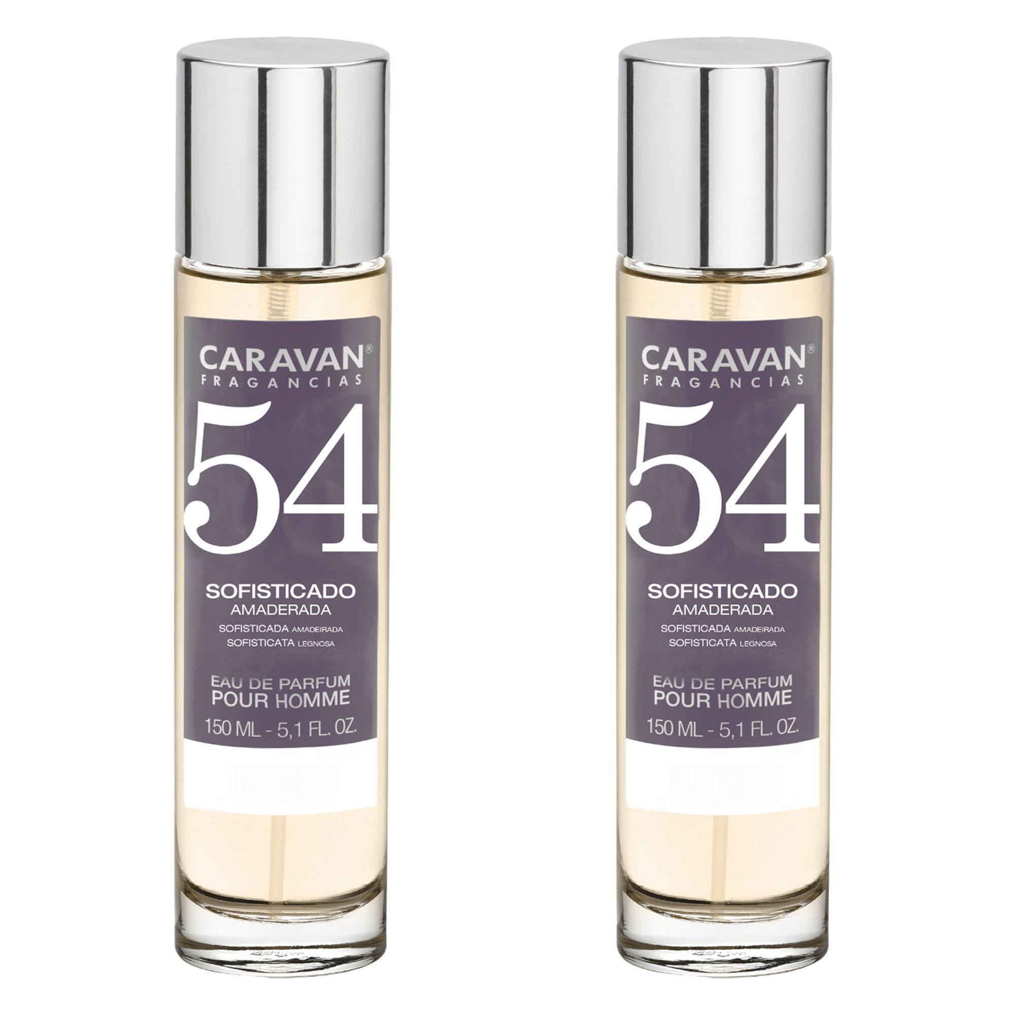 Caravan fragancias - caja de regalo con 2 perfumes nº54 de 150 ml, para hombre