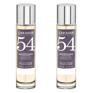 Caravan fragancias - caja de regalo con 2 perfumes nº54 de 150 ml, para hombre